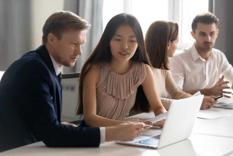 Group of people having a meeting